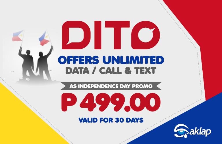 DITO Unli Promos for only PHP499.00 and PHP99.00