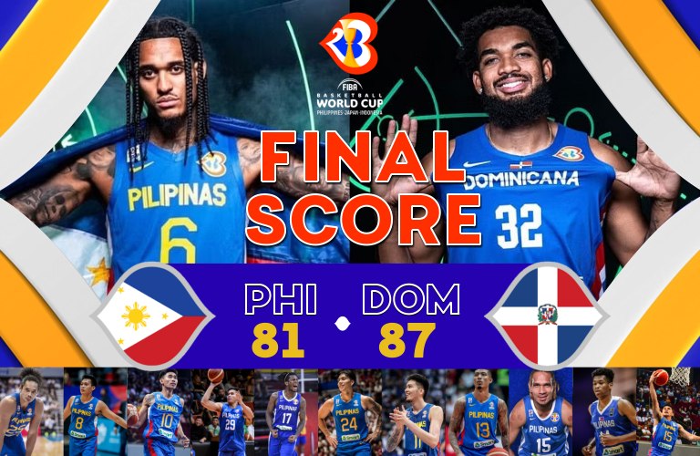 Gilas Pilipinas bow to the Visiting Dominican Republic in Fiba World Cup Opener