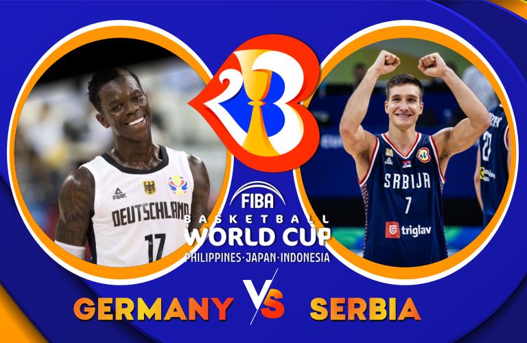 First Fiba World Cup Finals between Serbia and Germany