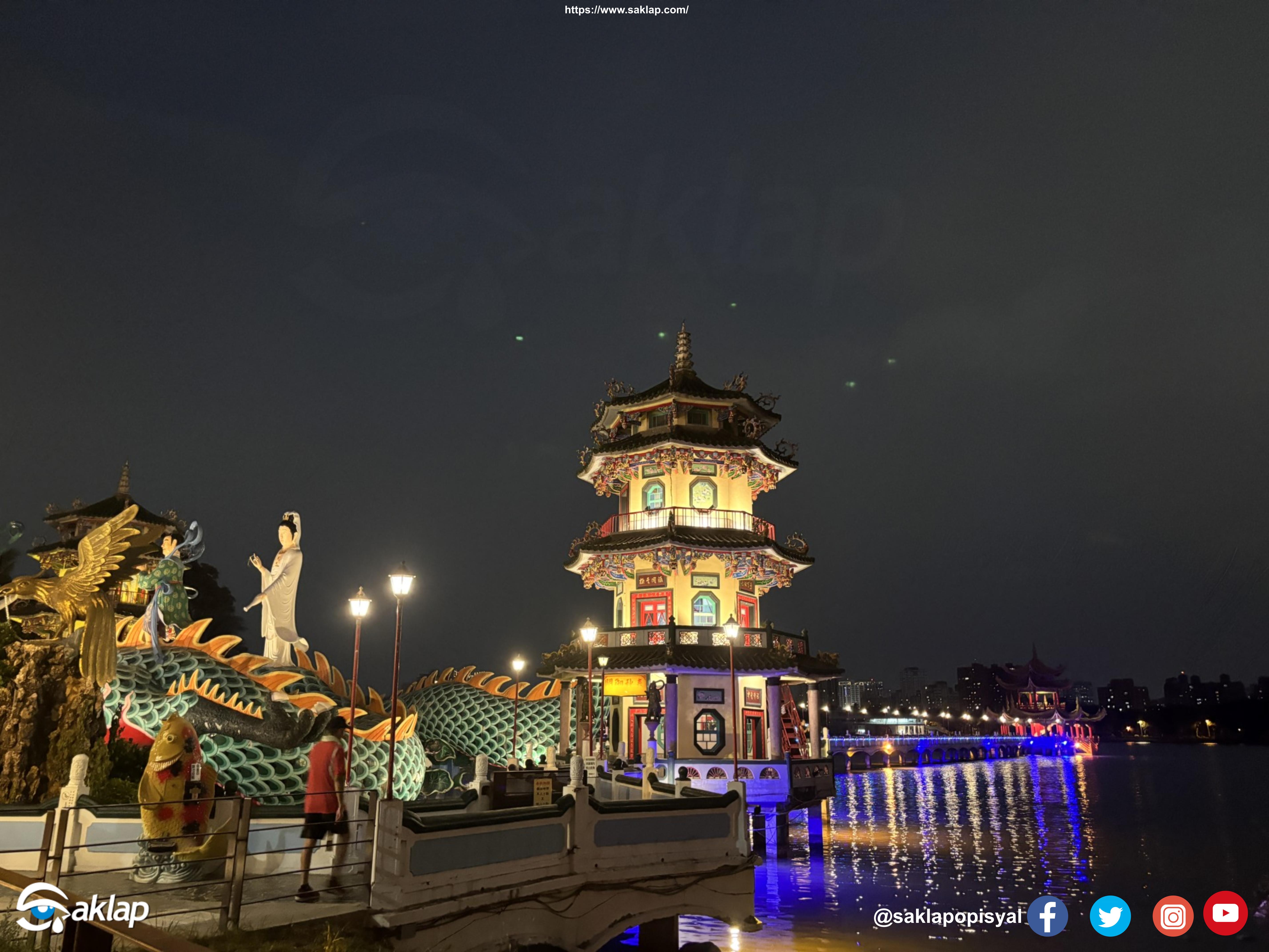 Dragon and Tiger Pagodas in Kaohsiung, Taiwan